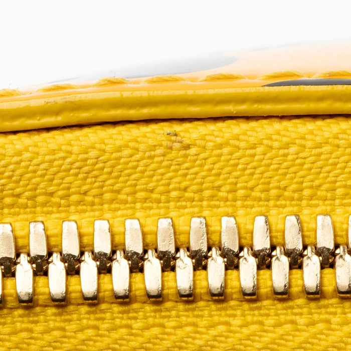 Louis Vuitton Limited Edition Kusama Monogram Vernis Infinity Dots Lockit MM Satchel - Patent Leather - Yellow/Black by Louis Vuitton - Image 10