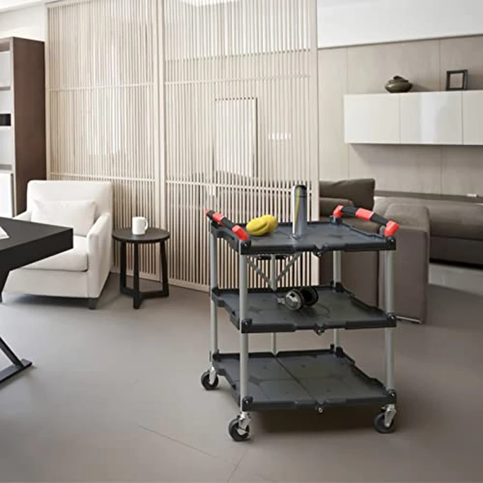 Olympia Tools 410-007 Pack-N-Roll 150 lbs Folding Collapsible Service Cart, Black/Red by Olympia Tools - Image 8