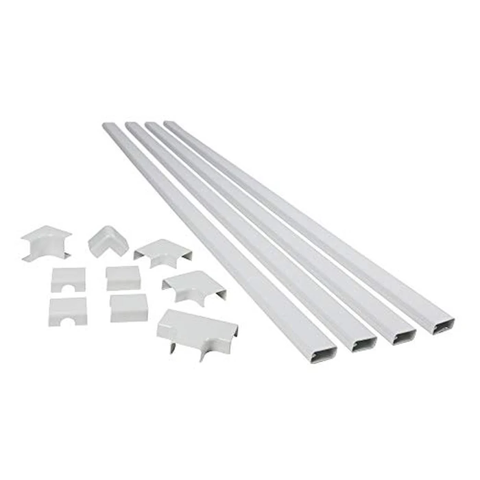 Legrand Wiremold C310 Cordmate III 10 Foot 11 Piece Cord Cover Kit, Organizer for Wall, Holds Up to 5 Cords or Cables, 45"L x 1.5"W, White (1 Pack) by Wiremold - Used - Very Good condition - US$28.03
