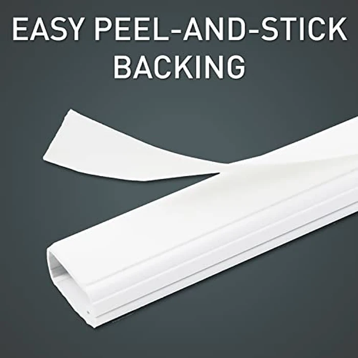 Legrand Wiremold C310 Cordmate III 10 Foot 11 Piece Cord Cover Kit, Organizer for Wall, Holds Up to 5 Cords or Cables, 45"L x 1.5"W, White (1 Pack) by Wiremold - Image 4