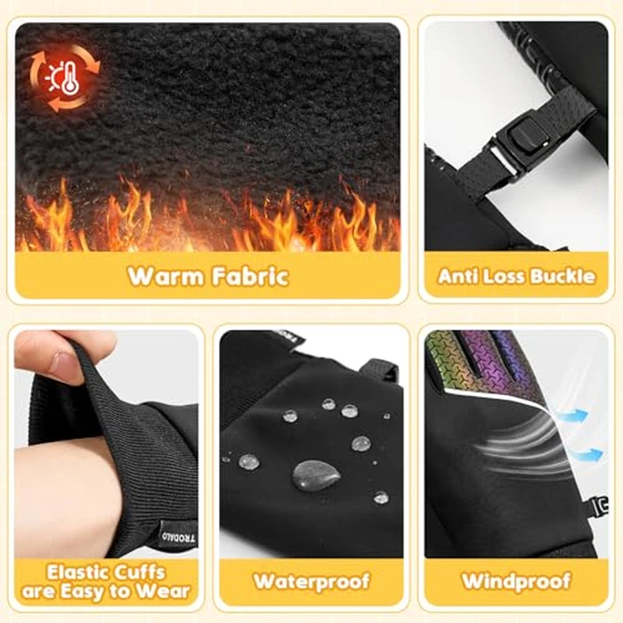 Trodalo Kids Winter Warm Gloves for Boys Girls Touchscreen Anti-Slip Cold Weather Kids Cycling Gloves for Outdoor Sports by Trodalo - Image 4