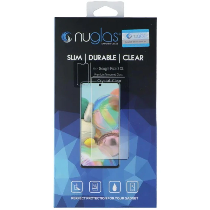 Nuglas Crystal Clear Premium Tempered Glass Screen Protector for Google Pixel 3 XL - Transparent by Nuglas - Image 2
