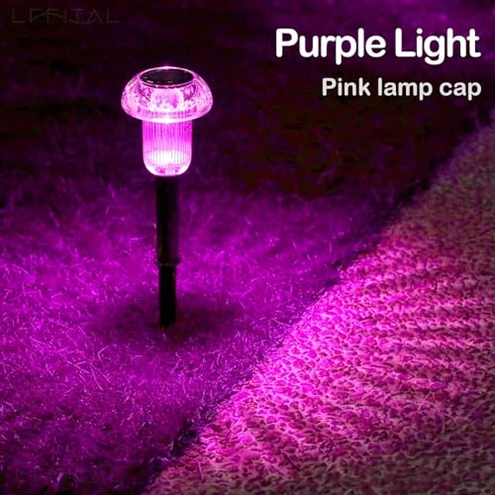 Lffital Solar Lights Outdoor 8 Pack Mother's Day Solar Pathway Lights Outdoor Pink Purple Mushroom LED Waterproof Lighting Stake for Women Outside Yard Path Garden Lawn Landscape by Lffital - Image 9