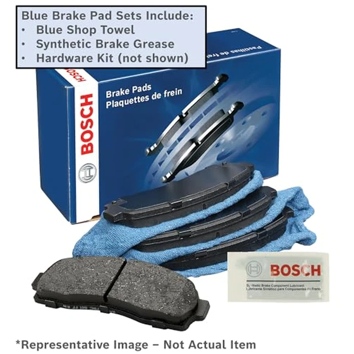 BOSCH BE1841H Blue Ceramic Disc Brake Pad Set With Hardware - Compatible With Select Honda HR-V; REAR by Bosch - Image 2