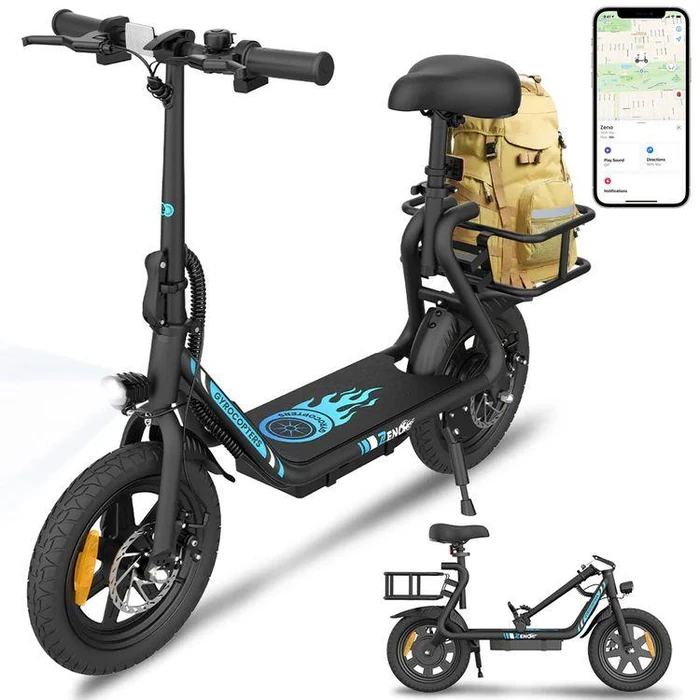 Gyrocopters Zeno Electric Scooter - Black by Gyrocopters - Image 1