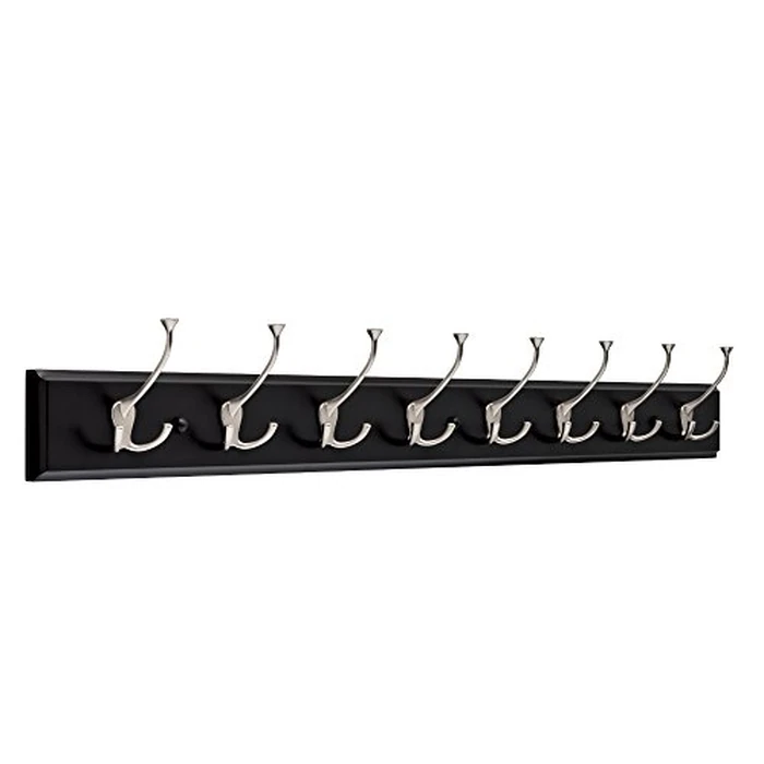 Franklin Brass R33646K-BMN-R Tri-Hook Hook Rack, 45" Black and Matte Nickel by Franklin Brass - Image 1