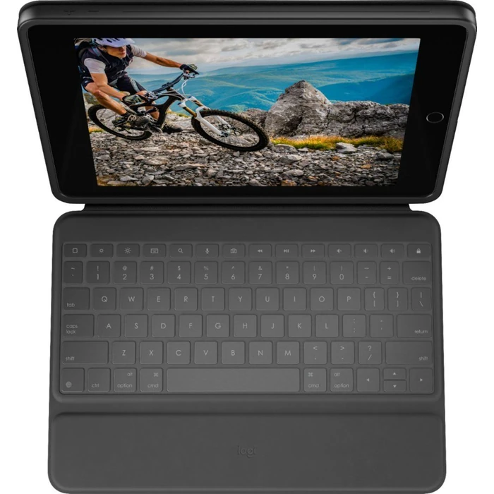 Logitech Rugged Folio Keyboard Case for iPad 10.2" (7th | 8th | 9th Gen) - Graphite by Logitech - Refurbished - Excellent condition - US$126.99