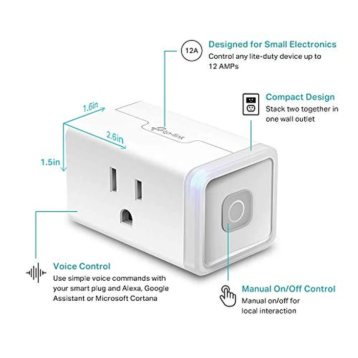 Kasa Smart Plug HS103P4, Smart Home Wi-Fi Outlet Works with Alexa, Echo, Google Home & IFTTT, No Hub Required, Remote Control, 15 Amp, UL Certified, 4-Pack, White by Kasa Smart - Image 3