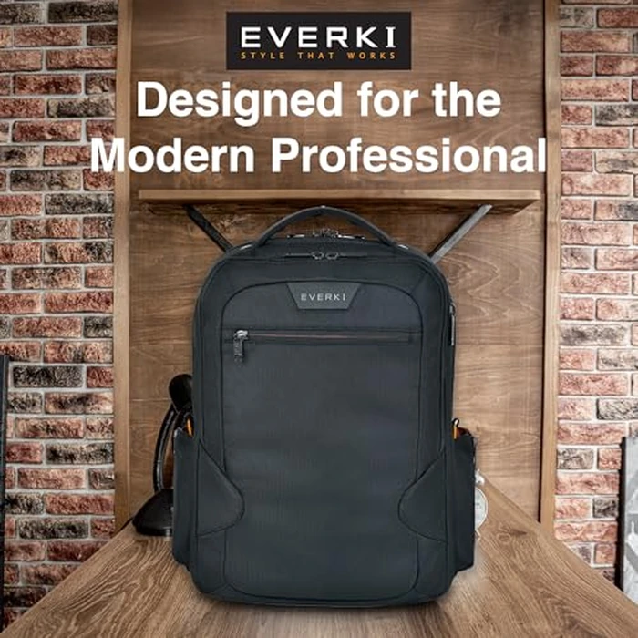 EVERKI Studio Expandable Laptop Backpack for Men & Women - Business and Travel Backpack, Carry-On Backpack for Office & Travel, Professional Backpack, 15-Inch MacBook & Laptop Bag, 26L Capacity, Black by Everki - Image 7
