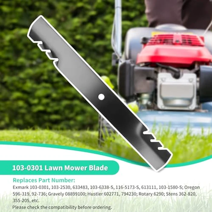 IDEASURE 103-0301 Mower Mulching Blades for 60" Deck, Compatible with Ex-Mark Lazer Z AS XP XS Turf Ranger Bad Boy Toro, Replaces 103-2530 1-633483 1-613112 602771 96-319 30227-60, 3 Pack by IDEASURE - Image 5