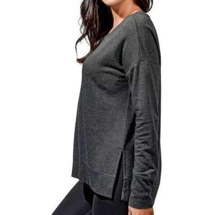 Active Life Women's Side Slit Modal Top (X Large) - Black Heather by Active Life - Image 2