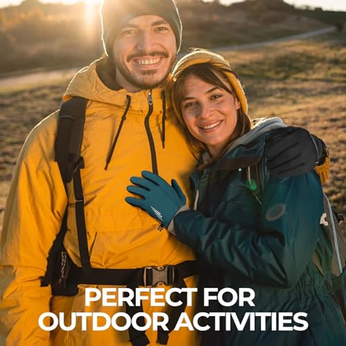 rivmount Winter Gloves Women Men, Cold Weather Touch Screen Liner Glove, Windproof 3-Layers, for Running, Cycling, Biking, Hiking, Driving(Black, Size XL) by rivmount - Image 7