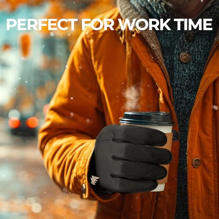 rivmount Winter Gloves Women Men, Cold Weather Touch Screen Liner Glove, Windproof 3-Layers, for Running, Cycling, Biking, Hiking, Driving(Black, Size XL) by rivmount - Image 8