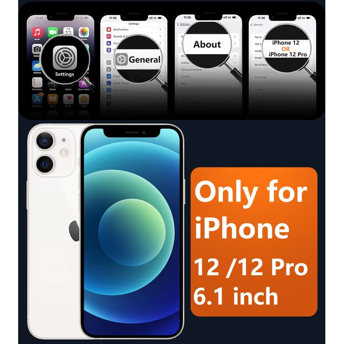 FNTCASE for iPhone 12 Phone Case: Magnetic Matte Textured Military Grade Drop Protection Translucent Cell Phone Cover - Slim Rugged Durable Shockproof Protective Bumper Cases- 6.1 inches by FNTCASE - Image 1