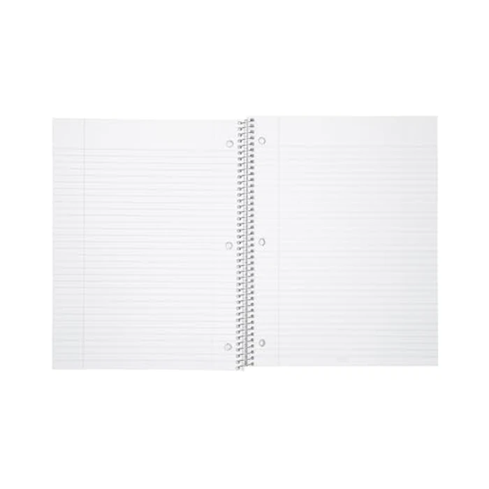 Hilroy 1-Subject Coil Notebook, 10 1/2" x 8" Sheet Size, Wide Ruled, 200 Pages/100 Sheets, 3-Hole Punched, Blue, Box of 10 (13224A) by Hilroy - Image 3