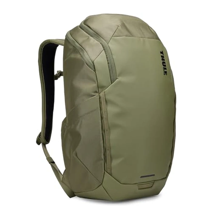 Thule Chasm 26L Backpack, Durable Water-Resistant Recycled Materials, Padded Laptop Sleeve, Mesh Pockets for Organization, Side Zipper for Easy Access - Olivine by Thule - Used - Very Good condition