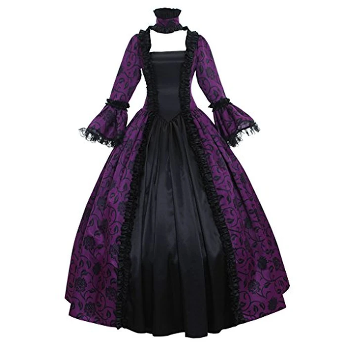 1791's lady Women's Victorian Rococo Dress Inspration Maiden Costume (purple, XXL) by 1791's lady - Used - Very Good condition