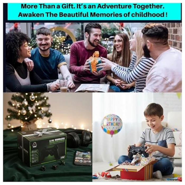 2026 Newest Retro Game Console, 20000+Games Wireless Home Video Game Console with 2 Wireless Handles, 64G HDMI TV Plug and Play PSP Arcade Stick, Support Dual TV Output, Gift for Kids & Adults by TOPCHANCES - Image 3