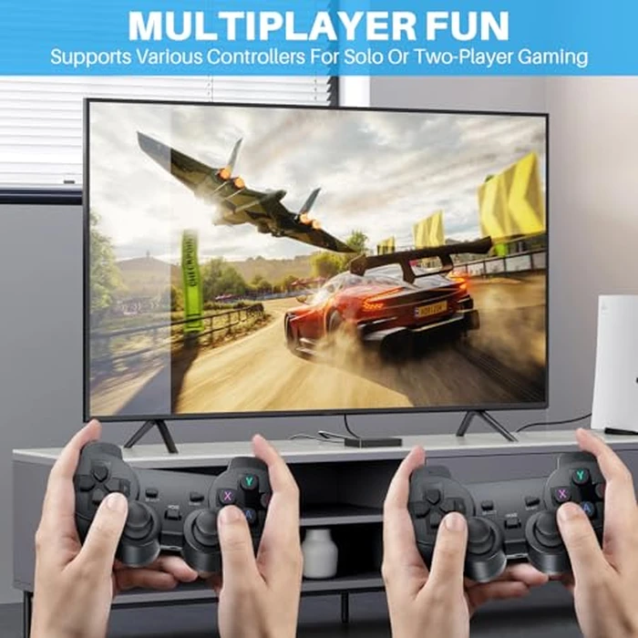 2026 Newest Retro Game Console, 20000+Games Wireless Home Video Game Console with 2 Wireless Handles, 64G HDMI TV Plug and Play PSP Arcade Stick, Support Dual TV Output, Gift for Kids & Adults by TOPCHANCES - Image 8