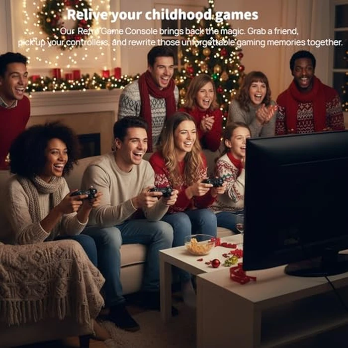 2026 Newest Retro Game Console, 20000+Games Wireless Home Video Game Console with 2 Wireless Handles, 64G HDMI TV Plug and Play PSP Arcade Stick, Support Dual TV Output, Gift for Kids & Adults by TOPCHANCES - Image 9