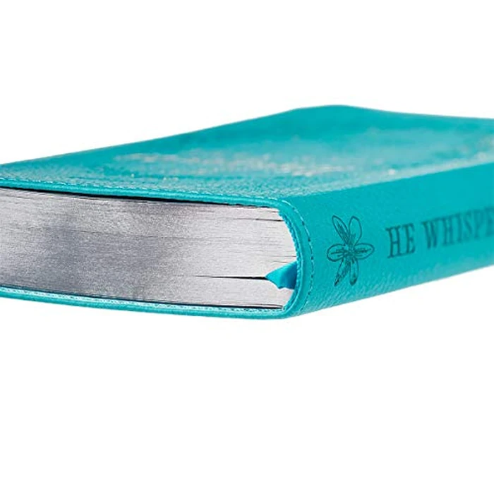 He Whispers Your Name 365 Devotions for Women - Hope and Comfort to Strengthen Your Walk of Faith - Teal Faux Leather Devotional Gift Book w/Ribbon Marker by Christian Art Gifts - Image 2