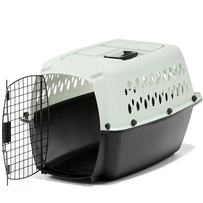 Aspen Pet Porter Heavy-Duty Pet Carrier, Storm Gray/Black, 24", for Pets 10-20 Lbs. by Petmate - Image 1