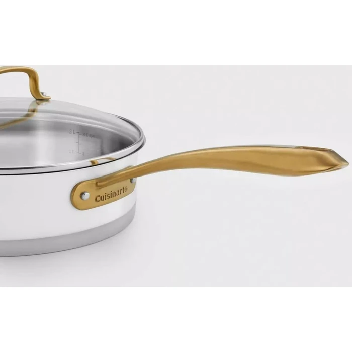 Cuisinart 839-8MW Classic Stainless Steel Cookware Set 8-Piece - Matte White/Brushed Gold by Cuisinart - Image 10