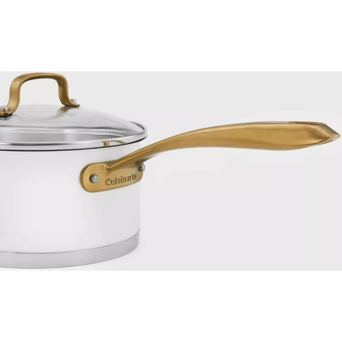 Cuisinart 839-8MW Classic Stainless Steel Cookware Set 8-Piece - Matte White/Brushed Gold by Cuisinart - Image 9