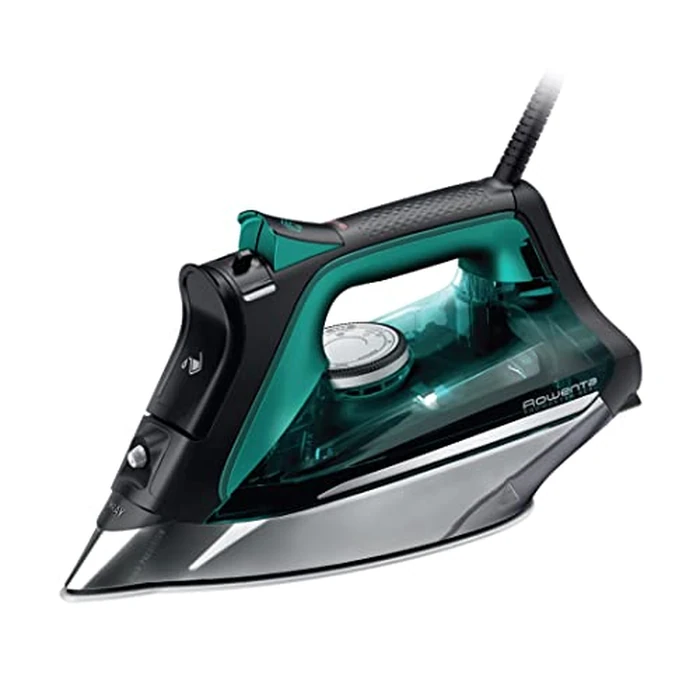 Rowenta Pro Master Stainless Steel Soleplate Steam Iron for Clothes, 210 g/min, 400 Microsteam Holes, Cotton, Wool, Poly, Silk, Linen, Nylon 1775 Watts Ironing, Garment Steamer, Powerful Steam DW8360 by Rowenta - Used - Acceptable condition