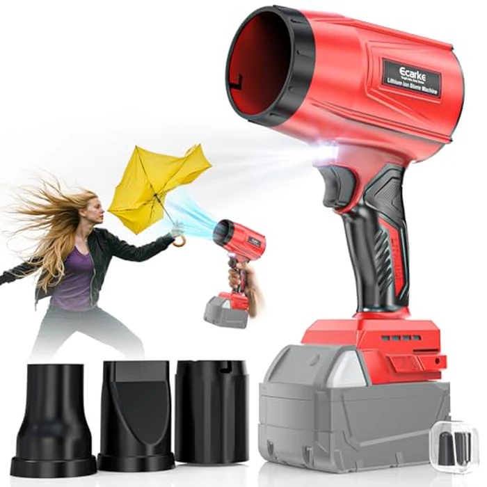 800,000 RPM Leaf Blower Compatible with Milwaukee 18V: Ecarke Cordless Dust Blower, Electric Turbo Jet Blower Handheld Battery Powered with Brushless Motor for Patio Garden Lawn (No Battery) by Ecarke - Image 1