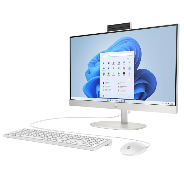 HP All-in-One 24-cr0036 Desktop PC 24" - AMD Ryzen 5 7520U 2.8GHz - 256GB - White - 8GB RAM - 23.8 Inch by HP - Image 3