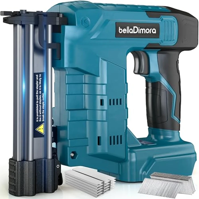 18GA Cordless Brad Nailer, 2 in 1 Nail Gun & Staple Gun for Makita18V Bettery with 1000 Nails &1000 Staples, Battery Powered Nail Gun for Home Improvement(Tools Only) by bellaDimora - Used - Very Good condition