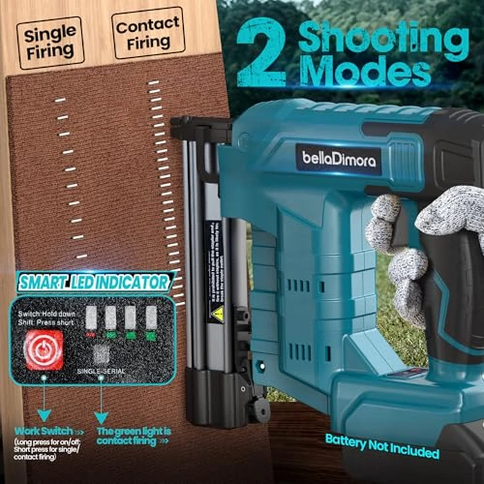 18GA Cordless Brad Nailer, 2 in 1 Nail Gun & Staple Gun for Makita18V Bettery with 1000 Nails &1000 Staples, Battery Powered Nail Gun for Home Improvement(Tools Only) by bellaDimora - Image 4