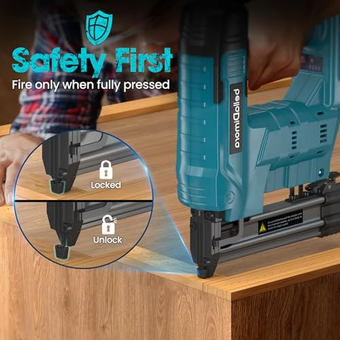 18GA Cordless Brad Nailer, 2 in 1 Nail Gun & Staple Gun for Makita18V Bettery with 1000 Nails &1000 Staples, Battery Powered Nail Gun for Home Improvement(Tools Only) by bellaDimora - Image 6