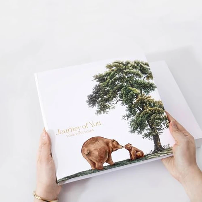 Modern Keepsake Baby Memory Book - Neutral & Elegant Newborn Milestone Journal and Keepsake Album, Premium Journal Scrapbook Photo Album for Boys & Girls, First Year Baby Gift by Mapes - Image 9