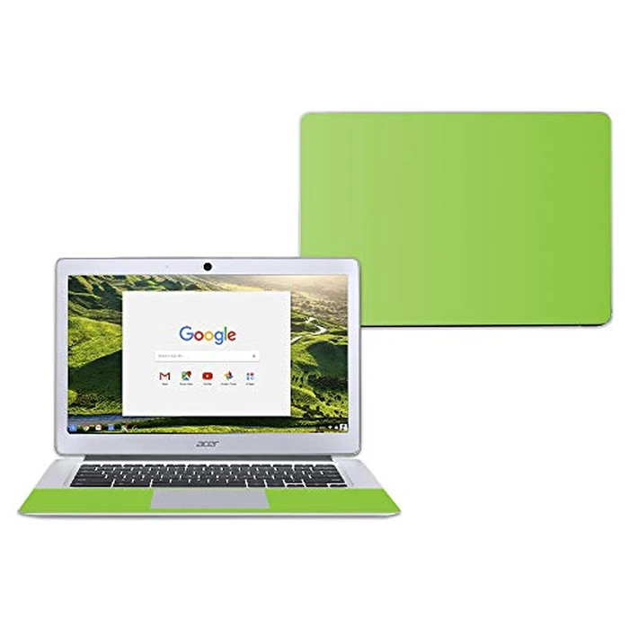 MightySkins Skin Compatible with Acer Chromebook 14" CB3-431 - Solid Lime Green | Protective, Durable, and Unique Vinyl Decal wrap Cover | Easy to Apply, Remove, and Change Styles | Made in the USA by MIGHTY SKINS - Used - Like New condition - CA$13.98