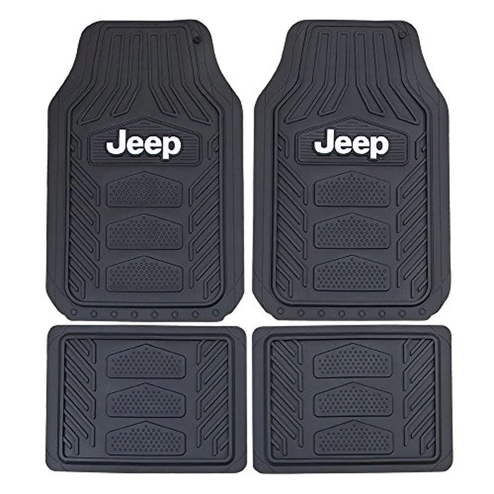 Plasticolor 001668R01 Jeep Weatherpro 4 Piece Floor Mats Set, Floor Mats, One Size, Black by Plasticolor - Image 1