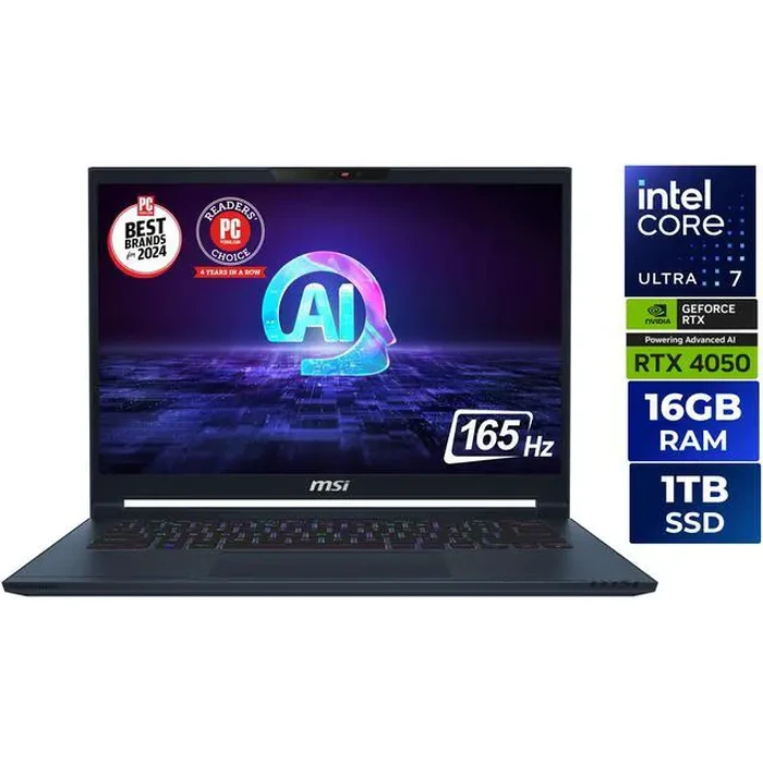 MSI Stealth 14 AI 14" FHD+ 165Hz NVIDIA GeForce RTX 4050 Intel(R) Core(TM) Ultra7-155H 16GBDR5 1TB NVMe SSD Win 11PRO Ultra Thin and Light Gaming by MSI - Image 2