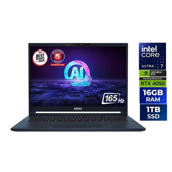 MSI Stealth 14 AI 14" FHD+ 165Hz NVIDIA GeForce RTX 4050 Intel(R) Core(TM) Ultra7-155H 16GBDR5 1TB NVMe SSD Win 11PRO Ultra Thin and Light Gaming by MSI - Open Boxproduct Type condition