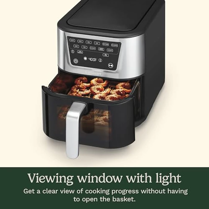 Cuisinart 8-Qt Basket Air Fryer, 7 Functions: Air Fry, Bake, Roast, Broil, Dehydrate, Max Crisp and Keep Warm, Up to 450 degreesF, Slim Design, Touchscreen Digital Display (AIR-212C) by Cuisinart - Image 4