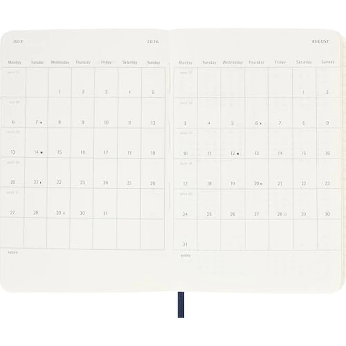 Moleskine Classic 18 Month 2025-2026 Weekly Planner, Soft Cover, Pocket (3.5" x 5.5"), Sapphire Blue, 208 pages by Moleskine - Image 2