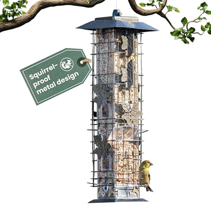 Perky-Pet 336-1SR Squirrel-Be-Gone Squirrel Proof Bird Feeder, 2LB, Outdoor Wild Bird Feeder with Weight-Activated Perches by Perky-Pet - Used - Like New condition - US$23.72