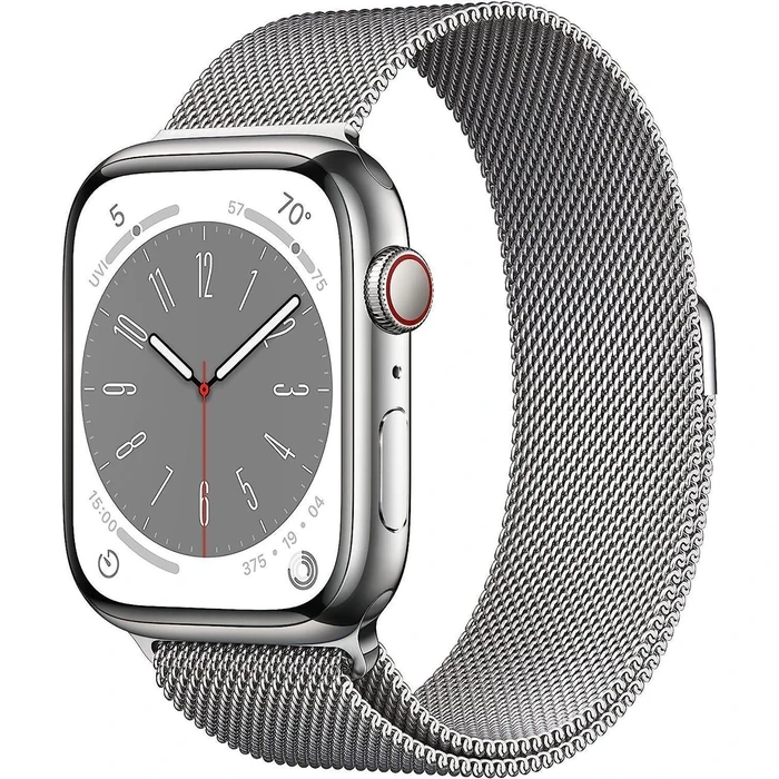 Apple Watch Series 6 (Cellular + GPS) - 32GB - 44mm - Silver Stainless Steel Case with Silver Stainless Steel Milanese Loop Band by Apple - Refurbished - Excellent condition - US$192.44