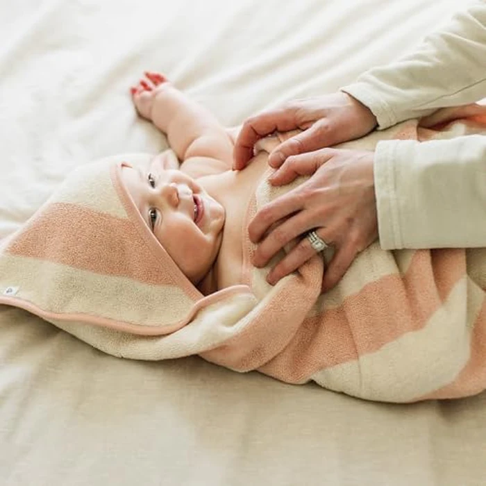 Burt's Bees Baby Hooded Woven Terry Towels Organic Cotton, Unisex Bath Essentials, Soft Nursery Towel for Infants, Toddlers, Kids by Burt's Bees Baby - Image 2
