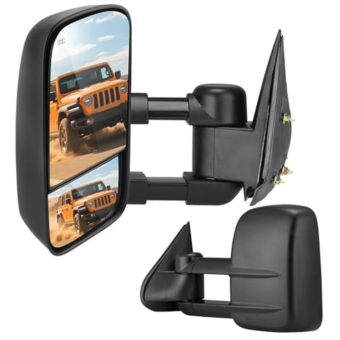 DWVO Towing Mirrors Fits 1988-1998 Chevy GMC C/K 1500 2500 3500 Pickup Manual Extendable Side Mirrors Pair Set by DWVO - Used - Like New condition