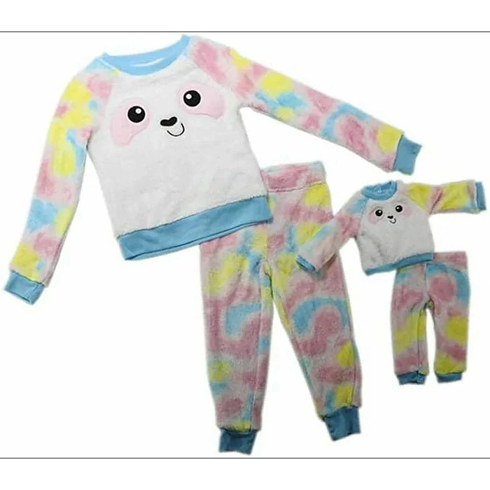 Member's Mark 2-Piece Girls Pajama Set with Doll Outfit (Size 4) - White/Multi by Member's Mark - Refurbished - Brand New condition