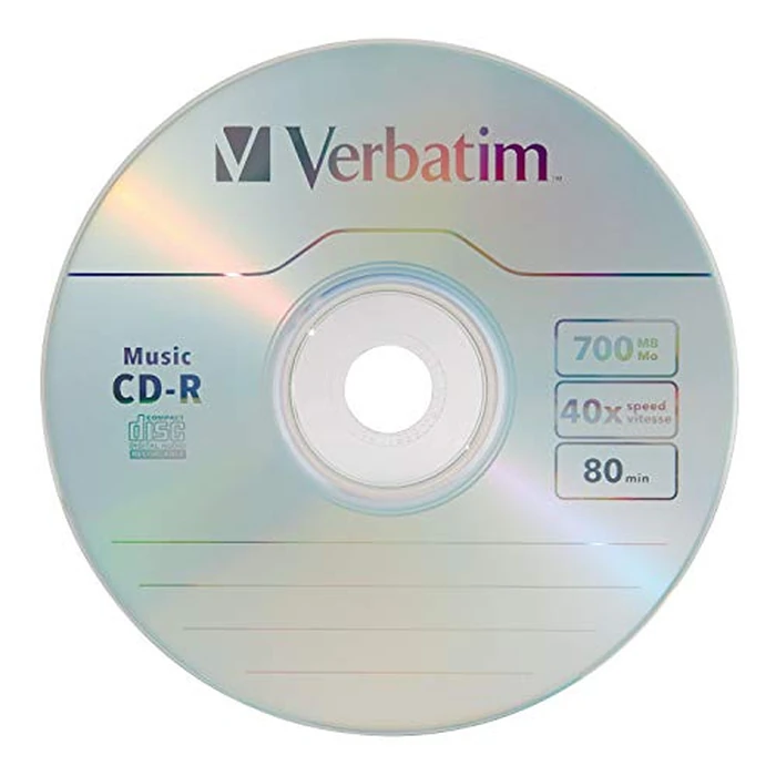 Verbatim Music CD-R 40X 80 Minute 700 MB Blank Recordable Audio Discs 25pk Spindle by Verbatim - Image 2