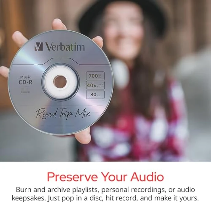 Verbatim Music CD-R 40X 80 Minute 700 MB Blank Recordable Audio Discs 25pk Spindle by Verbatim - Image 3