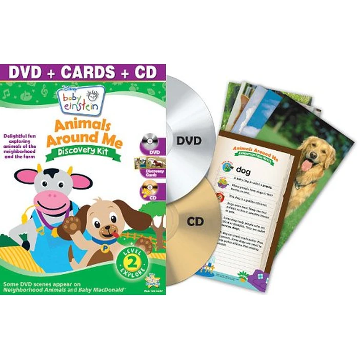 Baby Einstein: Animals Around Me Discovery Kit ( DVD + CD and Discovery Cards) by WALT DISNEY - Used - Acceptable condition - US$59.54