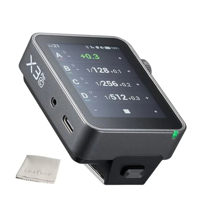 Godox X3 Pro C (X3-C-Upgrade) X3 Pro-C TTL Wireless Flash Trigger for Canon Camera with 2.4" Touchscreen Flash Transmitter, 2.4GHz Wireless X System, Bluetooth APP Control & Built-in Li-ion Battery by GODOX - Used - Like New condition - US$64.69